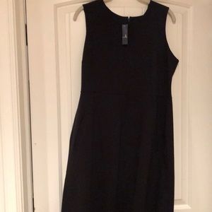 Sleeveless Black Ponte Dress